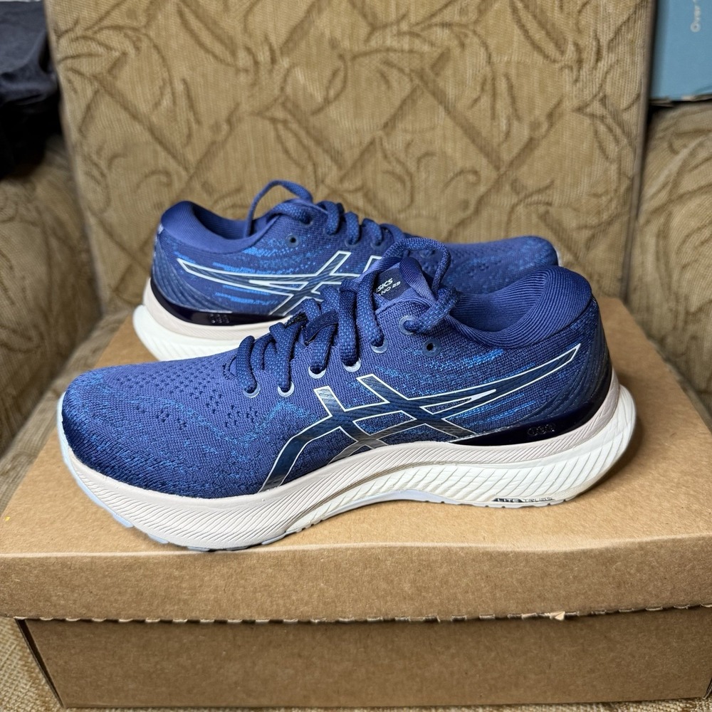 Asics‎ Gel-Kayano 29 Shoes Womens Size 6 Wide Indigo Blue Sneakers Athletic Sky - Picture 3 of 9
